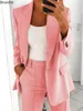 Plus size 4xl 5xl conjuntos de roupas femininas duas peças escritório senhoras negócios formal blazer e calças sólido oversized agasalho 240102