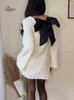 Casual Dresses Fashion Shining Sequin Mini Dress For Women Long Sleeve Bowknot Chic Short Female Elegant Holiday Evening Party Looks