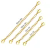 Chaînes Luxukisskids vente en gros 8 pièces/lot 316L placage chaîne étendue collier en acier inoxydable Rolo couleur or 2 3 4 6 pouces goutte livrer Dh2Tp