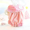 Dog Apparel Costume Autumn Winter Thick Cat Princess Dress Plaid Doll Collar Cute Teddy Pet Clothes For Small Dogs Puppy
