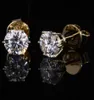 Starsgem de VVS 6 5mm 1Carat Moissanite 14k Yellow Gold Push Back Moissanite Earrings235L5559702