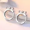 Boucles d'oreilles créoles pour filles, jolie fleur, Style Simple, petits Huggies, petit moulin à vent en forme de flocon de neige, Piercing en zircone pour femmes