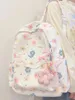 Sacs d'école imprimés de dessins animés, sac à dos Floral pour femmes, Harajuku Y2k, cartable Preppy japonais assortis avec tout, Kawaii