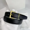 Luxury Designer Belt for Women Waistband Ceinture Y Brass Buckle Genuine Leather Classical designer Belt Width 2.0cm3.0cm 3.4cm With Box SS