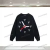 2024 Designers Sweaters luxury Mens Womens lattice jacquard letter Leather label Paris Fashion Top Quality Tees Street long Sleeve luxurys gray black M-XXL