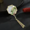 Broscher bambu brosch tillbehör elegant retro växtlycka pin för kvinnliga smycken gåvor