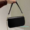 Bolsos de hombro Bolso de cadena para mujer bandolera clásica con patrón de doble letra 2024