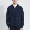 Sweat à capuche pour hommes, veste avec poches, sport et vêtements de Couple décontractés, 4 rayures, manteau Cardigan ample à la mode