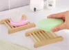 PCS Natürliche Bambus Tabletts Großhandel Dish Holz Seife Tablett Halter Rack Platte Box Container Für Bad Dusche Badezimmer