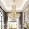 Luxury Modern Crystal Chandeliers Lighting Gold Led Chandelier Lamp Living Room Suspension Luminaire Hanging Lights Fixtures