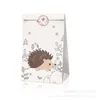 Confezione regalo 24 borse con animali della foresta, scatole di caramelle per feste di compleanno, in carta, con adesivi