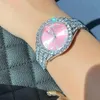 MISSFOX Orologio da donna Iced Out Shiny Diamond Fashion Elegante piccola cassa Orologi eleganti impermeabili con calendario automatico Drop 240102