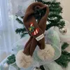 Écharpes de Noël enfants écharpe confortable hiver pour enfants arbre wapiti décor boules en peluche mignon bois velours extérieur