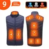 Gilet da donna 2-21 aree Gilet riscaldato Uomo Donna Riscaldamento elettrico Giacca USB Giù invernale