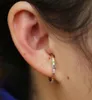 2019 nouveau designer femmes coloré cercle CZ oreille manchette Wrap boucles d'oreilles couleur or mariage piercing bijoux à double usage earings29115742964