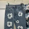 Pantalones de talla grande para hombre 2024ss Selvedge sin lavar Jeans de mezclilla crudos para hombre Indigo Pequeña cantidad Precio al por mayor Estilo japonés Algodón Japón ROJO 54e6