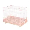 Porte-chats Villa de luxe Simple fer Art Cages nordique grande maison moderne maison chien intérieur pliant litière fournitures pour animaux de compagnie