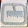 Lifeng Jewelry Iced Out Hiphop Moissanit 925 Silber Initial Baguette Buchstaben Anhänger für Männer, personalisierter individueller Namensanhänger