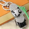 Moda Tasarımcılar Ayçiçeği Anahtar Knah Dahili Kilit Tasarımcı Keychain Yüz Maç Çantası Çift Cazibe En Kalite Sevimli Panda İyi G241410PE-3