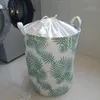 Modeavtryck Tvättkorg med dragkant Foder Portable Foldble Storage Bag Hamper For Kids Toys Dirty Clothing Basket 240103