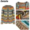 Sweter dzianin cienki luźna kurtka dla kobiet Koreańskie ubrania Y2K Crope Ubrania eleganckie odzież żeńska moda top 240103