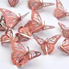 Party Decoration 12Pcs 3D Hollow Butterfly Wall Sticker DIY Home Decor Stickers Wedding Event Kid Room