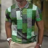 Vintage Men T-shirt Polo 3D-tryckta skjortor Golfkläder Kort ärm toppar Summerkläder överdimensionerade tees snabbtorkande poloskjorta 240103