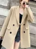 Vrouwen Pakken Insozkdg Lange Mouw Blazers Vrouwen Elegante Effen Kleur Lady Koreaanse Stijl Kantoor Harajuku All-Match Blazer tops