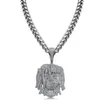 AZ US famoso rapero de HIP HOP collar con colgante de cadena de moda con piedra de circón AAA ostentosa para hombre joyería de gran tamaño 240102