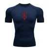 Anime berserk lef heren compressie shirt fitness sport running strakke sportschool t -shirts atletische snelle droge tops tee zomer 240102