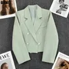 Wiosenna jesienna Blazers Elegancka damska kurtka Chic Casual Sports Suit Korean Fashion Płaszcze Solid Luksusowe ubrania biurowe 240102