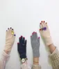 5本の指の手袋シックなマニキュアカシミアクリエイティブ女性ウールベルベット太いタッチスクリーン女性039S冬の暖かい運転4530205
