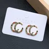 20 gemengd 18K Gold Gold Ploated Luxury Brand Designer Letters Stud Earring Beroemde vrouwen Little Earring Hoogwaardige Joodlry 925 Silver