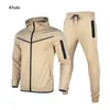 Tracksuits voor heren herenjassen ritsers en broek mode hoodie katoen stretch training kleding premium sportpakken 5JA00B8T