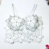 Women's Tanks Original Design 3D Flower Diamond Bustier Bra Women Camisole Slim Cropped Top Elegant Short Tank Tops For Y3886