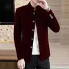 Masculino de alta qualidade engrossado gola alta elegante moda negócios casual high-end simples compras cavalheiro fino terno jaqueta 240102