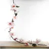 装飾的な花人工装飾植物マグノリアラタンウィッシュボーンブッシュ偽盆栽ホームオフィス飾り