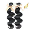 Trames de qualité supérieure 10 "24" longueur de mélange 2 pièces tissages de cheveux humains indiens couleur naturelle vague de corps Extensions de cheveux ondulés Bellahair