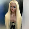 Малазийский перуанский индийский бразильский 613 блондин шелковистый прямой 13x4 HD кружевной фронтальный парик 24 дюйма 100% необработанные человеческие волосы Virgin Remy