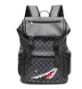 Backpack Checkered Backpack Korean Casual Pu Anti Splashing and Wearresistant Large Capacity Computer