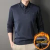 Men Twinset Knitted Sweaters Outwear Casual Pullovers Shirts Good Quality Male Winter Warm Fake Two Sweatercoats 4XL 240103