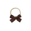 Hair Accessories 001O Plaid Velvet Tape Bows Cute Hairpins Girls Headband Barrettes Solid Clip Kids Headwear Fashion