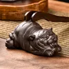 Chinese Purple Clay Tea Pet Lucky Cute Tiger Ornaments Desktop Handmade Crafts Home Tea Set Decoration Accessories Gifts 240103