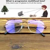 Sunglasses Pilot Double Bridge Rectangle Rimless Progressive Multifocal Reading Glasses 0 75 To 4 See Near And FarSunglasses297v