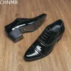 Talons hauts cuir décontracté en cuir formel britannique rétro pour hommes chaussures sociales rondes rond