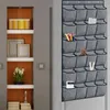 Door Shoe Organizer Space Saving Over the Hanging Rack with 24 Large Pockets Nonwoven Behind 240102