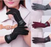 Fünf-Finger-Handschuhe für Damen, mit Schleife, Thermo-Futter, Touchscreen, Winter, warm, elegant, für Abendpartys, Accessoires17051242