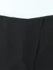 Pantaloncini da donna Moda donna Solido asimmetrico spacco laterale con cerniera Mini gonne Vintage a vita media femminile Chic Lady