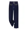Designer dżinsów dżinsów Europejskie dżinsy CH dla kobiet wczesną jesienią, nowe wysokie pasy i odchudzanie Łańcuch metalowy Metal Micro Flear Pants Y8jt Y8jt