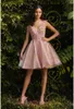 Sukienki imprezowe Krótka sukienka na studniówkę 2024 Tiul i koronkowe aplikacje balowe Formalne złudzenie księżniczki